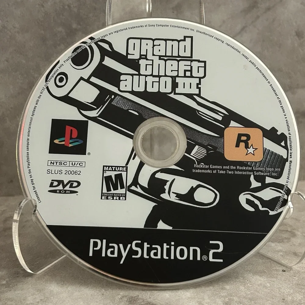 Grand Theft Auto III GTA 3 (PS2, 2003) Disc Only Black Label Tested!